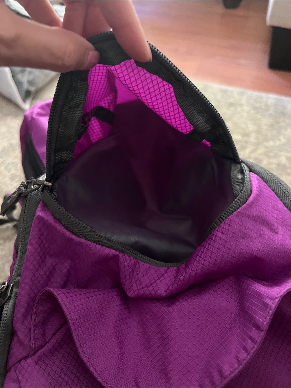 Purple Daypack Backpack - Picture 3 of 7